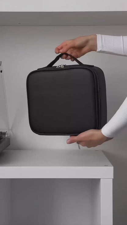 Cosmetiquera premium con espejo luz led ¡maquíllate donde quieras con luz perfecta!